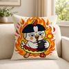 Food SSamyang BBuldak Cushion Cover Soft Short Plush SkinFriendly Cushion Case for MultiScene Use