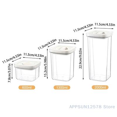 Transparent Household Knob Sealed Jar for Snack Storage with Fresh-Keeping Lid Plastic Kitchen Storage Box