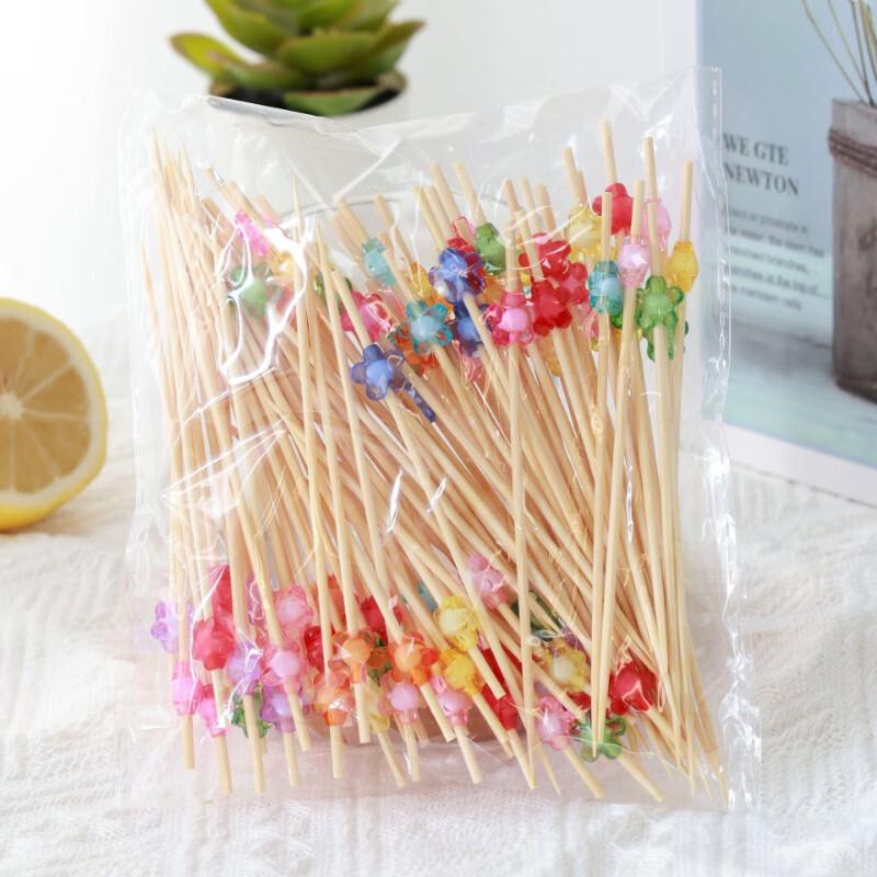 ZISIZ Disposable Acrylic Flower Fruit Picks