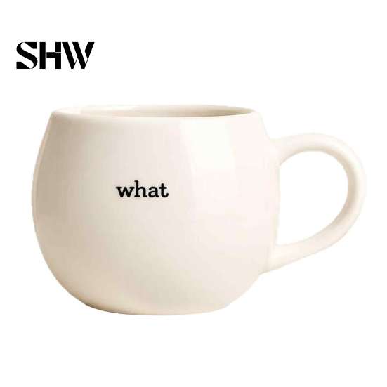 Easy to Clean Cup Hidden Message Coffee Mug, Minimalist Ceramic Tea Mug with Durable Drinking Handle, White Elephant Gifts for Women Men, Coworkers