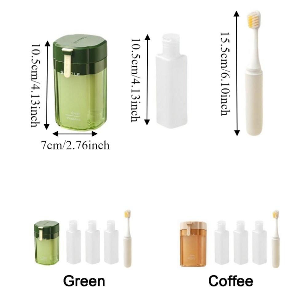 Detachable Travel Toothbrush Cup Plastic Liquid Dispenser Bottle Women Men