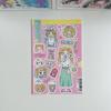 1pc Korean Cute Stickers Ins Style Fashion Figure Stickers DIY Scrapbook Decorative Stickers
