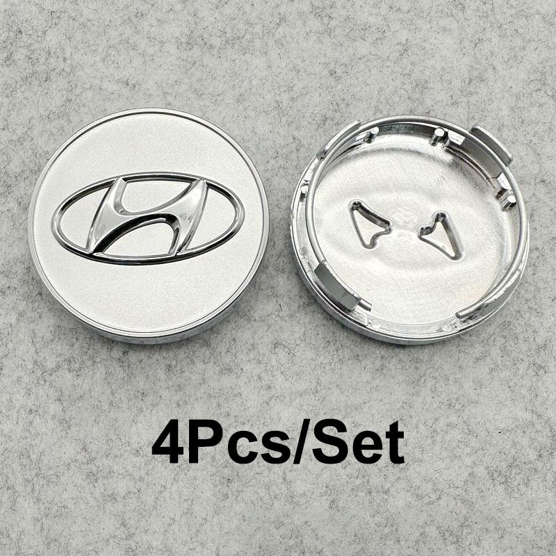 4 szt. 60mm Kołpaki Środkowe Felg Samochodowych Pokrywa z Logo Akcesoria Do Hyundai Palisade Bayon Tucson Inster NEXO Creta i30 i20 i10 Grand
