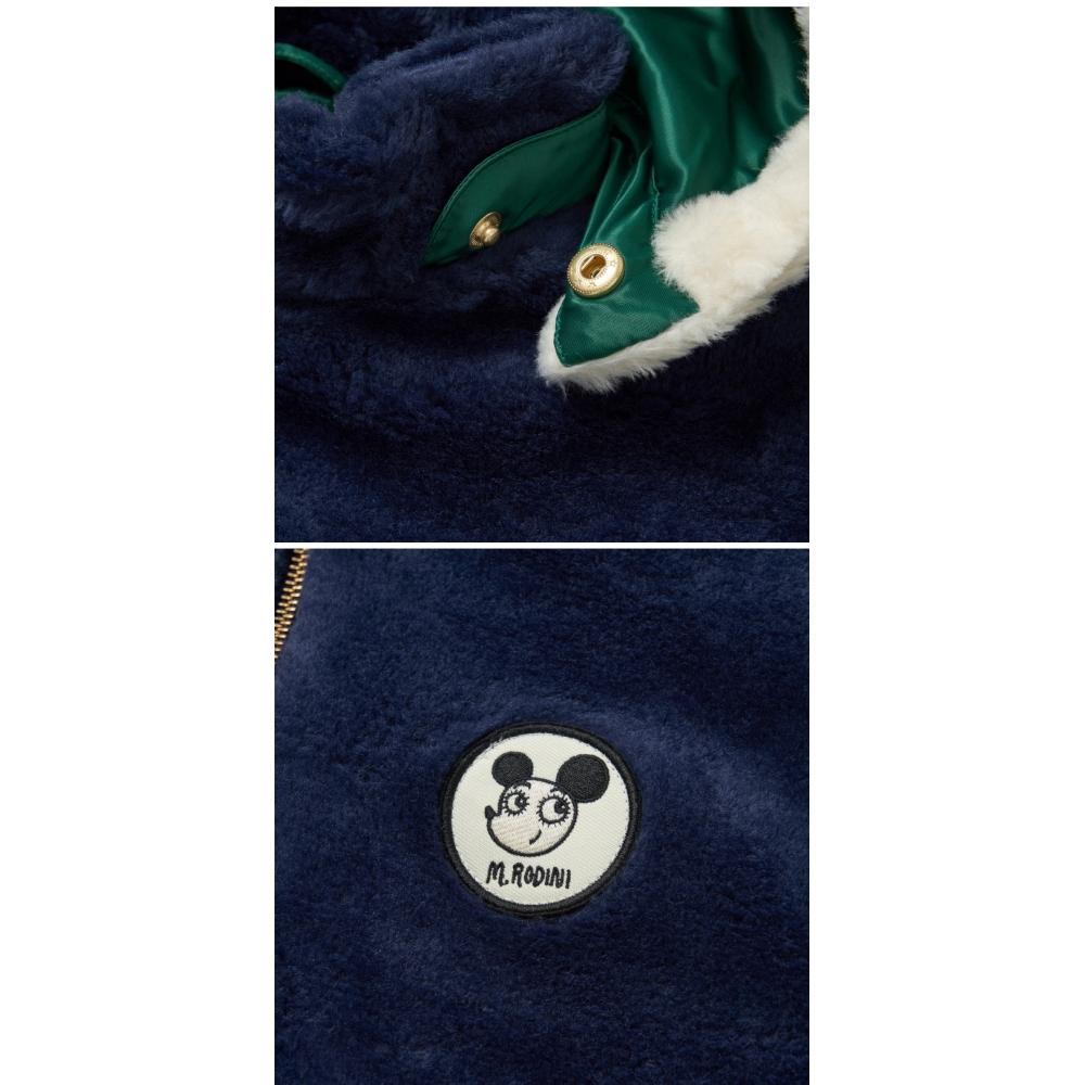 Mini Rodini 2371010467 Slogan Fuskpälsjacka Fuskpälsjacka för Barn