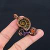 Ammonite Jewelry, Copper Electroformed Pendant Handmade Gemstone Jewelry, Gifts For Wife Brand New Pendant