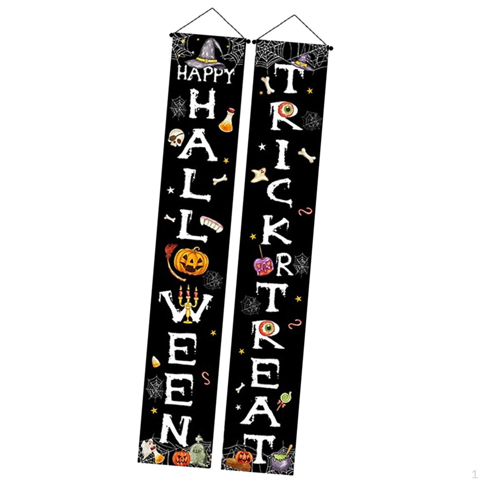 

Halloween Banner Hanging Door Creative Lightweight Indoor Outdoor Flag Porch Signs for Clubs Yard