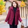 Women's Fleece-Lined Cotton Jacket for Middle-Aged & Elderly - Winter Warmth