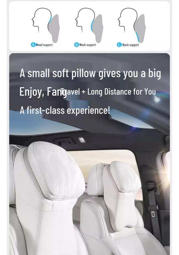 Maybach Second-Gen Car Headrest & Lumbar Pillow for Tesla & Xiaomi