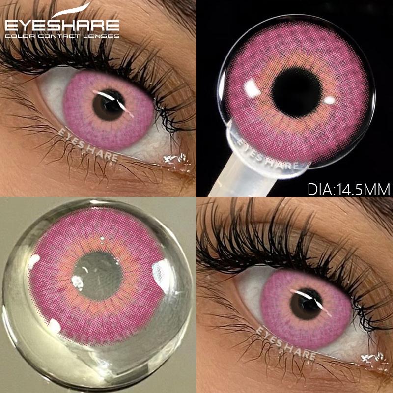 Natural Color Contacts Lenses for Eyes 1 Pair Colorful Beautiful Pupil Blue Colored Lenses Brown Eyes Contact