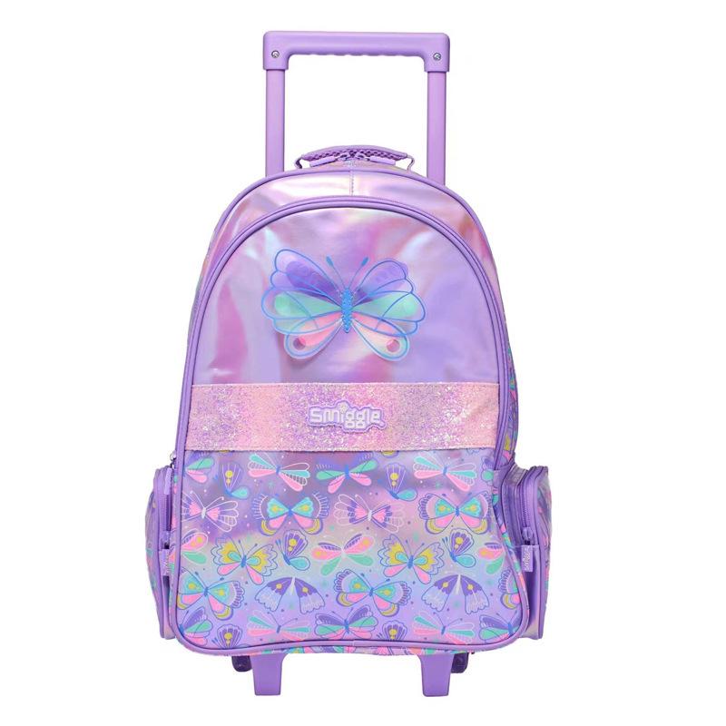 Zaino scolastico Smiggle australiano per bambini, grande capacità - Design vivace e carino per gli studenti. Perfetto per l'uso all'aperto e casual.