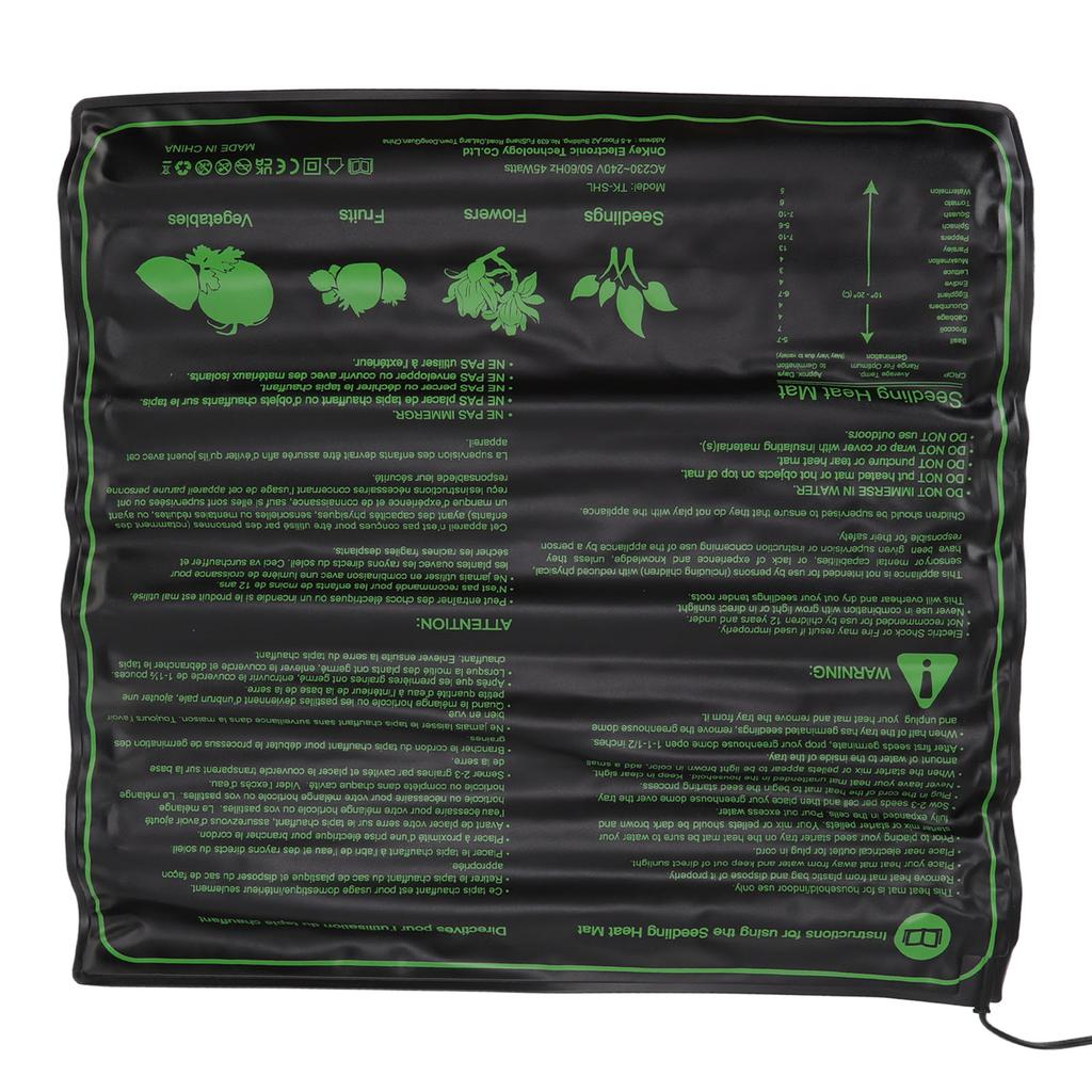 Seedling Heating Mat 6 Gear Temperature Adjustable Waterproof Plant Germination Starting Pad for