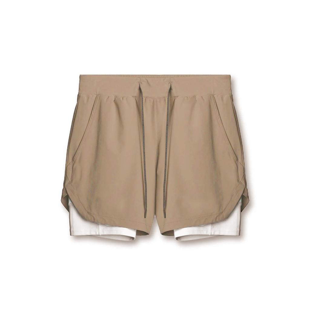 Summer Trendy Sports Shorts Outdoor Running Cycling Breathable Double Layer Shorts for Men