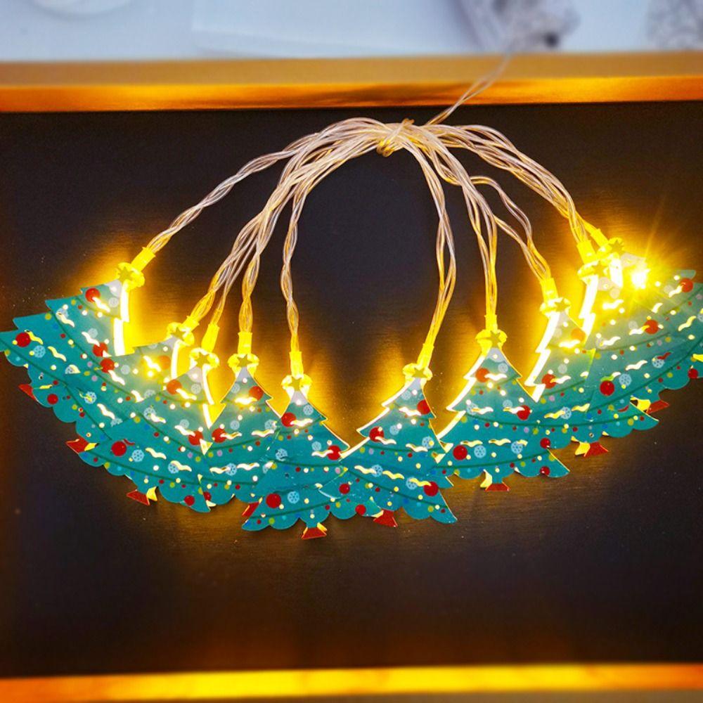10 Christmas Patterns Christmas Lights String 2 AA Battery Powered LED String Light Desk