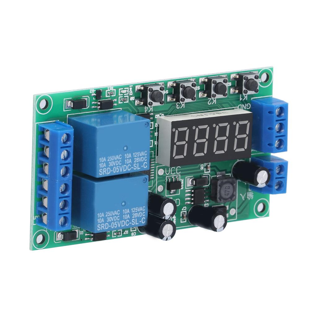 Verzögerungsrelaismodul 2 Kanal Impulstrigger Strom Aus Zyklus Timer Schaltschaltung YF‑7 7‑30VDC