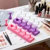 1 Set Non-Magnetic Fake Nail Holder Gel Polish Practice Display Stand Plastic Showing Shelf Nail Art Photography Tool
