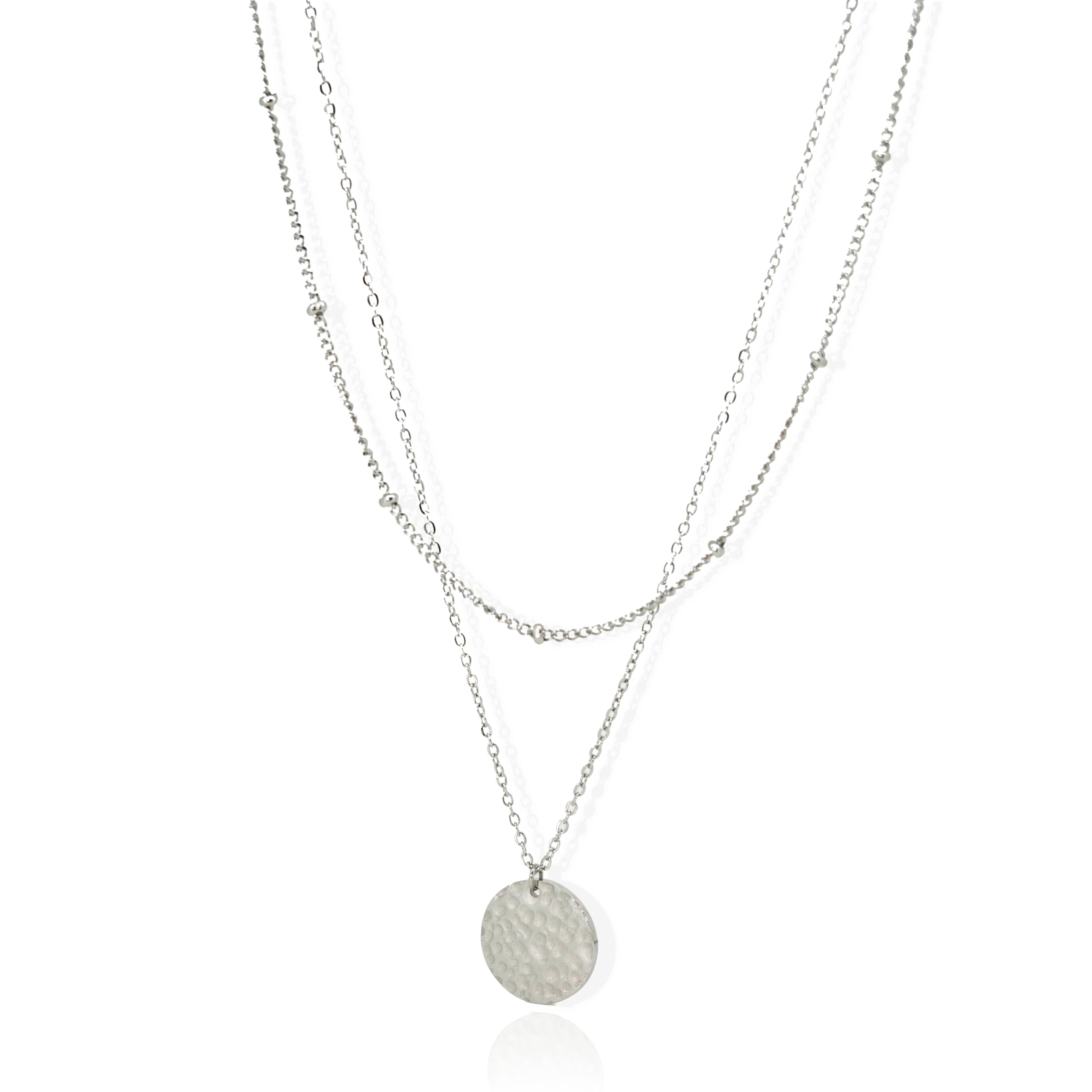 

Ожерелье для монеты Ожерелье на ключицу Нержавеющая сталь Простое NPNS095S [Napist] Женское, Гипоаллергенное, Подвеска, Двустороннее, Можно носить слоями, (Хирургическая сталь), Аксессуар,