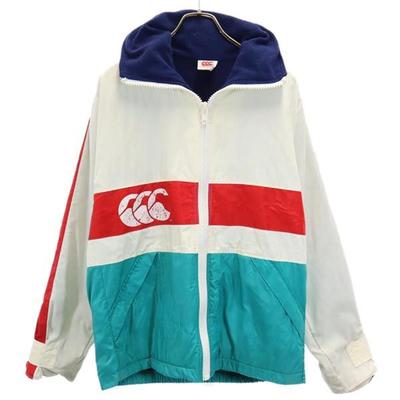 CANTERBURY OF NEW ZEALAND Veste en nylon polaire L Blanc logo système Homme Occasion