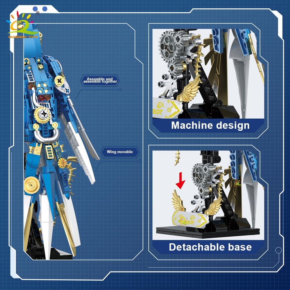 Non-Toxic 679Pcs Moc Mechanical Parrot Model Mini Building Block Animal Birds Series Technical Brick Children Toy Desk Decoration