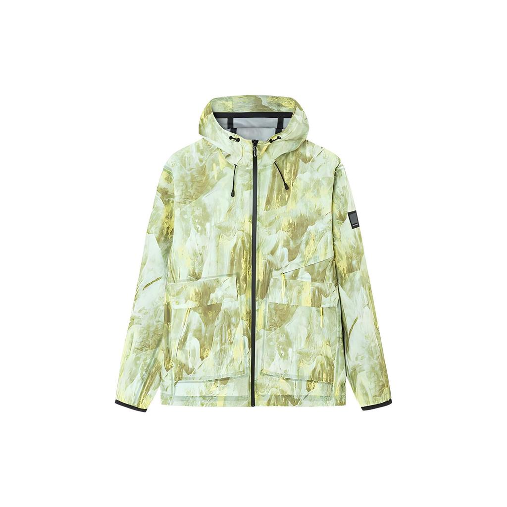 Anta Champion Sports Culture Series Camouflage Woven Casual Hooded Jacket Men Jacket Bright-Yellow 152220610-1