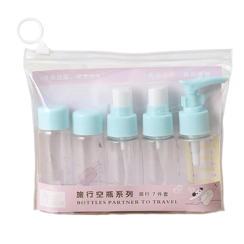 7/9 Pieces Multifunctional Cosmetic Bottles Leak Proof Travel Container Travel Bottles Set for Shampoo Lotion Cream