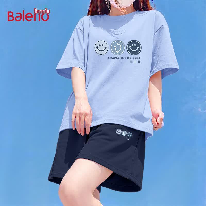 Baleno Women s BNL Rolling Smiley Short Sleeve & Shorts Set XL