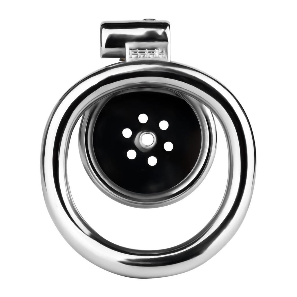 Sunflower Design Stainless Steel Chastity Belt for Men with Flat Negative Electrode Lock - Adult Product