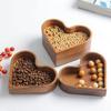 Heart-shaped Wooden Tray Heart-shaped Wooden Snack Tray Set for Dining Table Multi-purpose Serving Trays for Stackable Nut Fruit