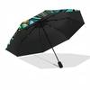 Alligator Treasure Glass Pattern Umbrella, Portable and Foldable Design, 8 Ribs, a Casual Accessory for Halloween, Christmas, and Birthday Gifts.