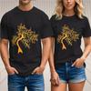 Golden Tree of Life T-Shirt Unisex Floral Nature Graphic Spiritual Boho Yoga Tee