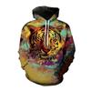 Autumn New Men's Animal Tiger Sweatshirts 3D Printed animal Hoodies Sports hoodie loose long sleeve pockets Fashion Hoodie