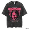 Obsession Movie Hooror Oversized T Shirt 100 Cotton Vintage Washed Tshirt for Men Women Hiphop Streetwear OBS3