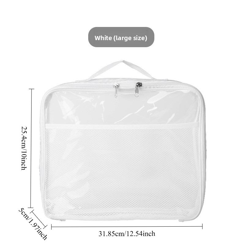Waterproof Casual Makeup Storage Zipper Bag Large Capacity PVC Transparent Mesh Storage Bag Portable Toy Packaging Organizer