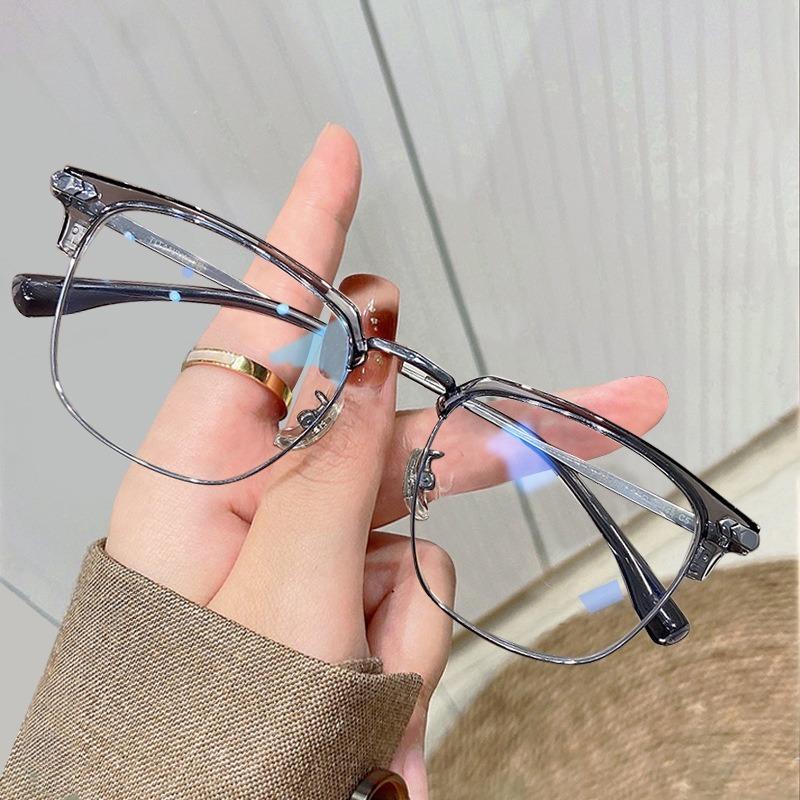 Metal Frame Anti-blue Light Radiation Protection Glasses Protection Goggle Schoolgirl's Online Class
