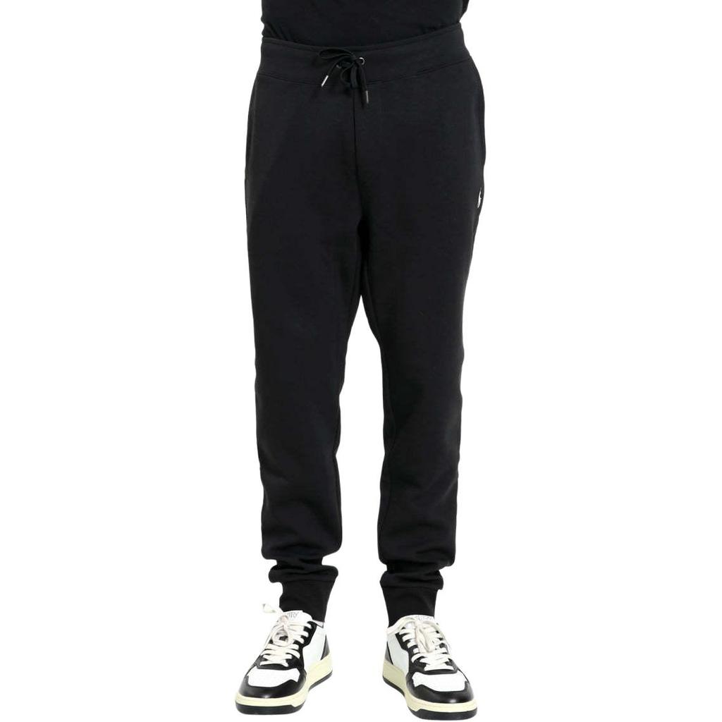 Polo Ralph Lauren FW22 Solid Color Logo Embroidered Elastic Waist Cuffed Sweatpants Men Sweatpants Black 710888283-001