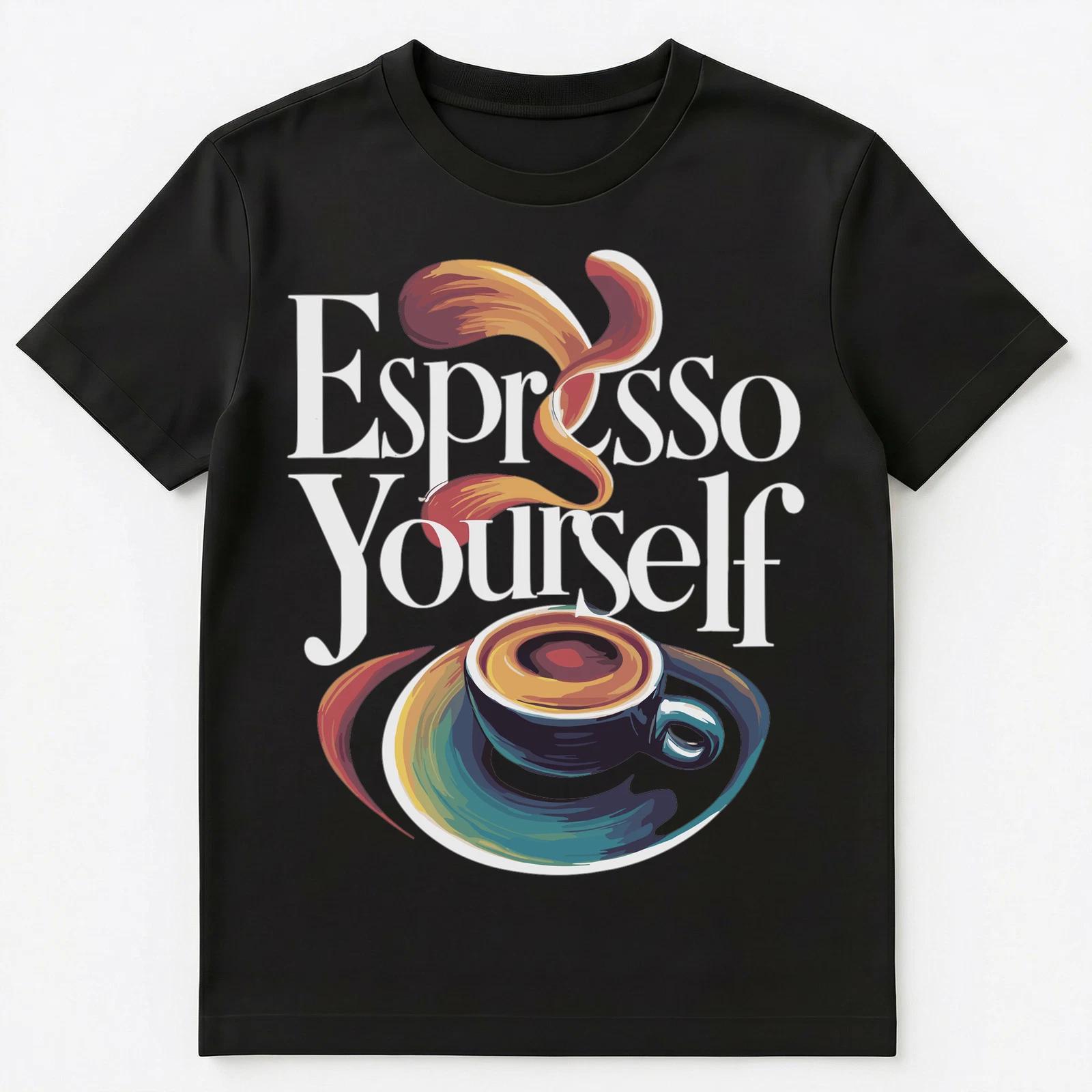 Funny Abstract Espresso Coffee Unisex T-Shirt S