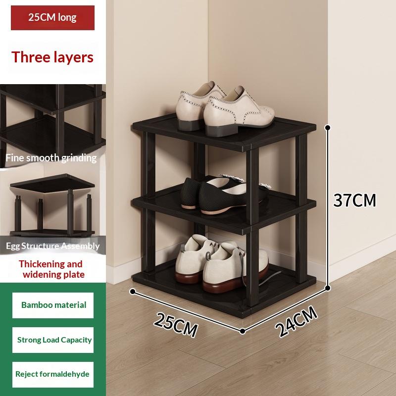 2-9Layer Small Household Shoe Storage Bamboo Simple Shoe Rack Shoe Rack Household Doorstep Storage Rack Tool Corner Organizer