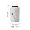 1200ML Ceramic Tea Jar with Wooden Cover Tea Storage Box Tea Bag Storage Container Sealed Storage Tank Ceramic Bottle Gift
