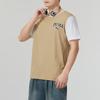 Puma Letter Logo Print Spliced Casual Breathable Round Neck Short Sleeve T-Shirt American Retro Men Tops Khaki 682184-83