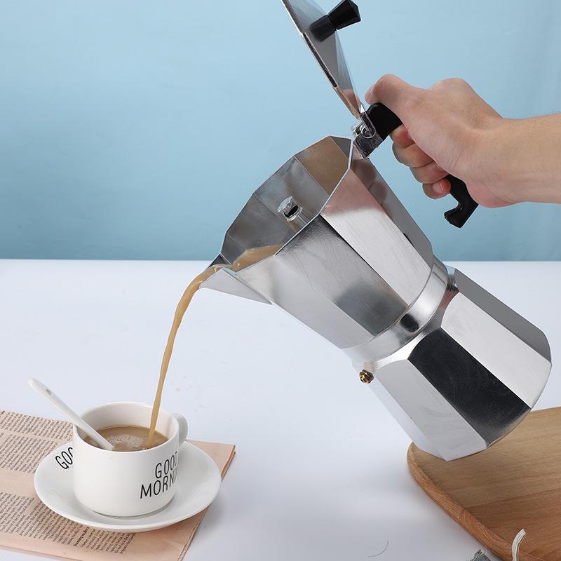 Premium Octagonal Aluminum Moka Pot - High-Quality Italian Coffee Maker