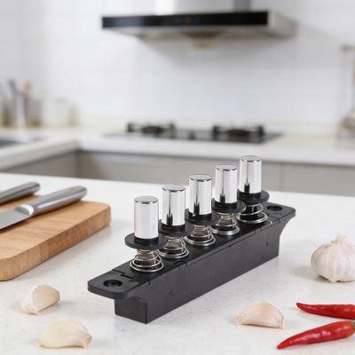 Druckknopfschalter für Dunstabzugshaube Fünf Positionen Silber Klaviertasten-Design Fünf unabhängige Windgeschwindigkeitsregler Schalttafel Einfache Installation Küche