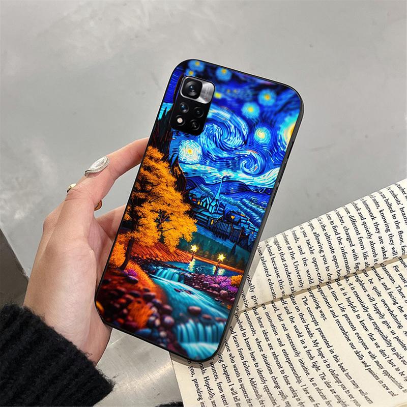 Van Gogh Sternennacht Handyhülle für Xiaomi Redmi note 13 12 11 10 Pro 12S 11S 10S Redmi 10 13C 9C Funda