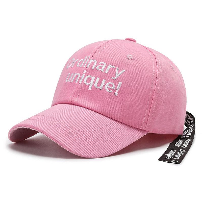 Hat Spring and Autumn New Embroidery Ribbon Baseball Cap Personalized Peaked Hat Outdoor Sun Hat Travel Hat Couple Hat