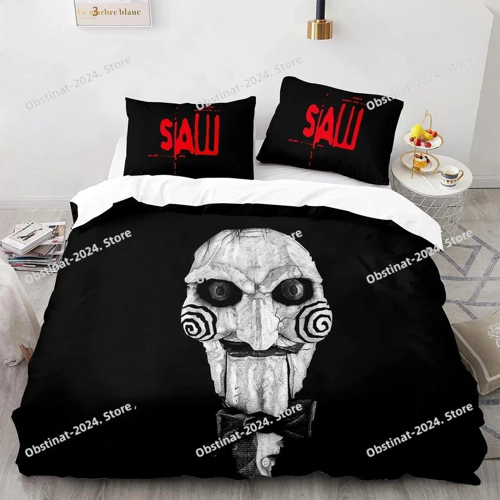 3D Print Chainsaw Fright Saw Bedding Set Duvet Cover Bed Set Quilt Cover Pillowcase Comforter king Queen Size Boys Adult Bedding