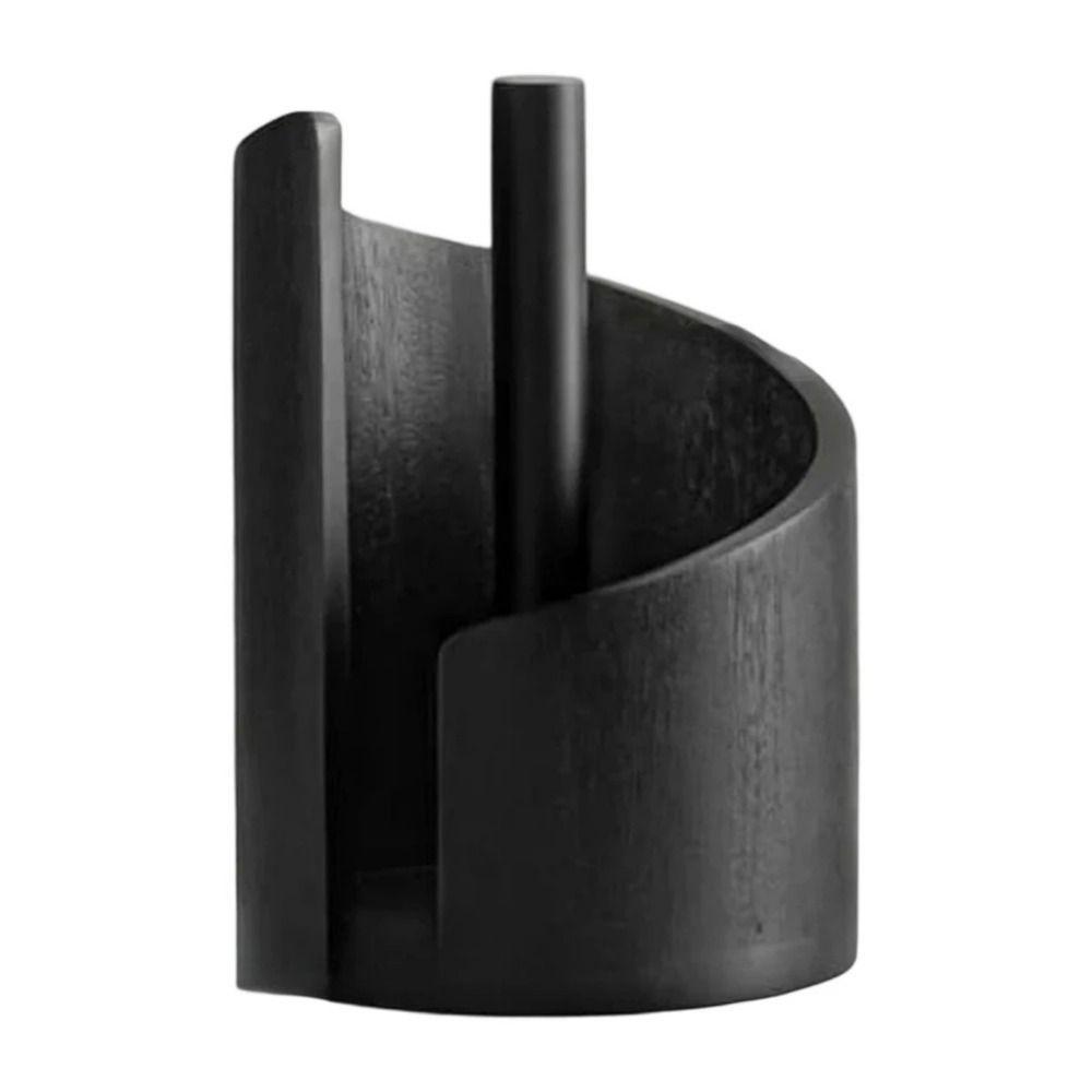 Large Capacity Wooden Paper Towel Holder Countertop Design Freestanding Base Freestanding Paper Roll Holder Ornament Storage