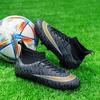 New Children's Football Shoes Men's Broken Nails Long and Short Nails Female Students Flat Artificial Turf High-top Sneakers