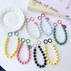 Korean and Japanese Style INS Solid Color Beaded Chain Phone Case Lanyard Handheld Wrist Strap Pendant Decoration Universal Phone Case
