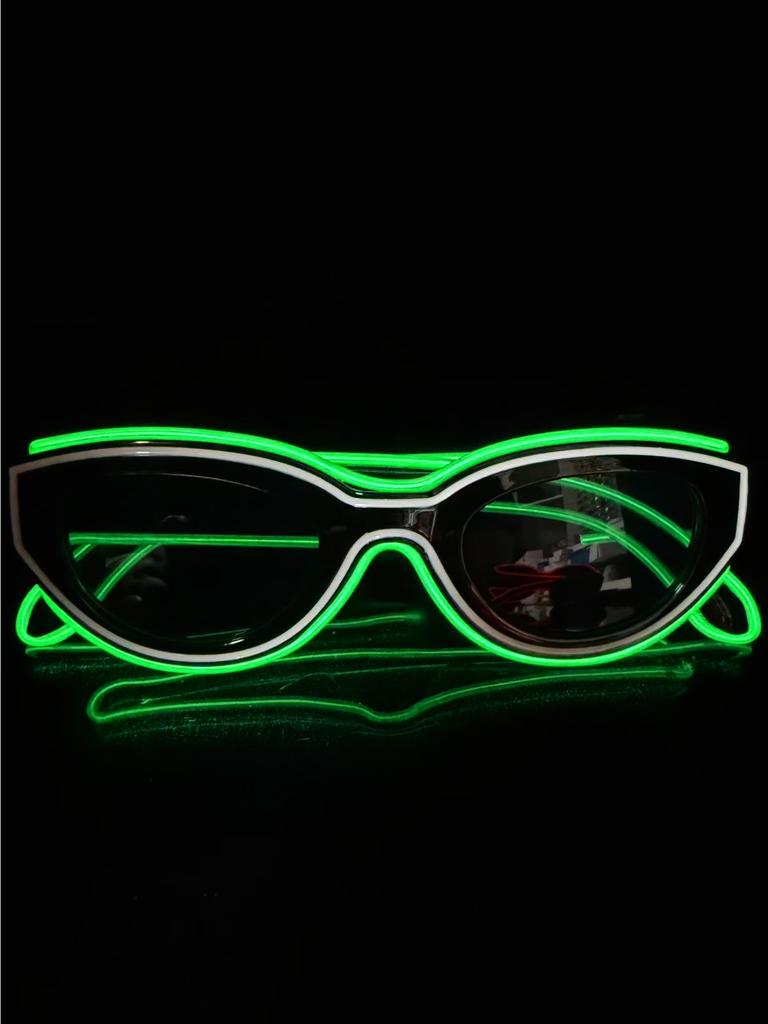 Wireless El Luminous Glasses Disco Luminous Led Online Celebrity Sunglasses Pixel Ktv Bar Atmosphere Concert Flash.