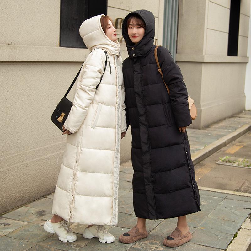 Korean Style Long Over-the-Knee Women's Thickened Winter Down Coat