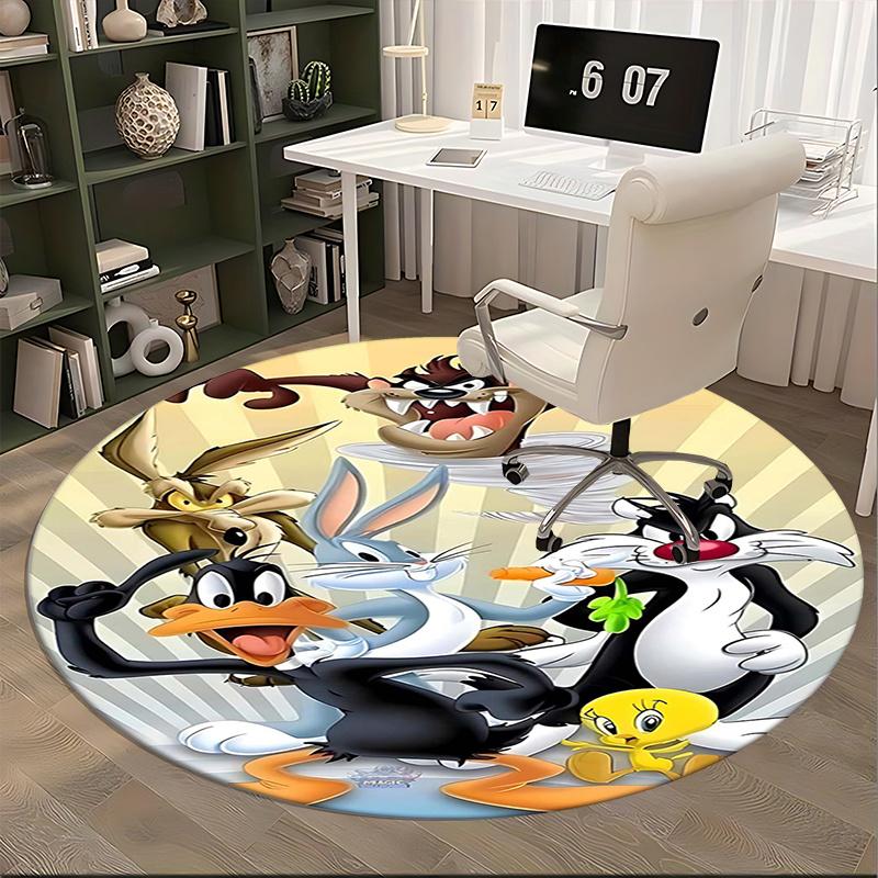 Looney Tunes, Chair mat Round Rug Office carpet, Non slip, Suitable for Living Rooms, Bedrooms,Decor1205736a