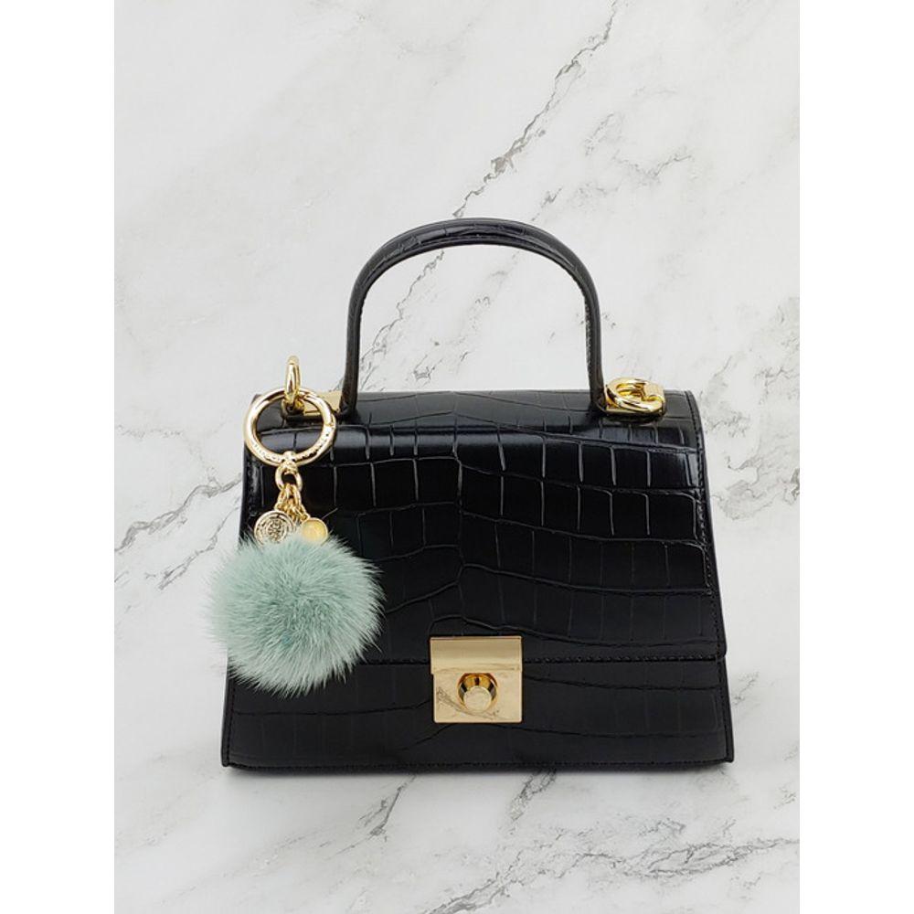 MAIA Mink Fur Keychain & Charm - Mint